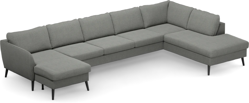 County - 4-sits soffa med schäslong vänster och divan höger - Grå