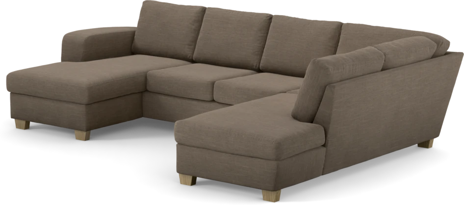 Friday - 3-sits soffa med schäslong vänster och divan höger - Brun