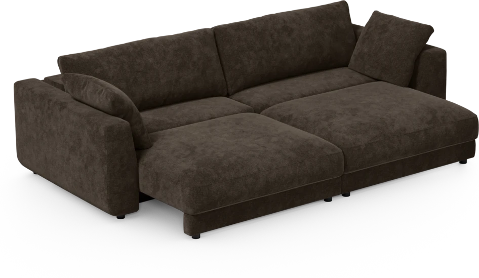 Amie - Bäddsoffa 4-sits - Brun