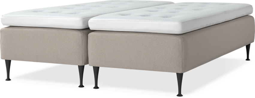 Delux Sense - Ramsäng, dubbelsäng med bäddmadrass - Beige