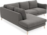 Madison - 2-sits soffa med divan vänster - Brun