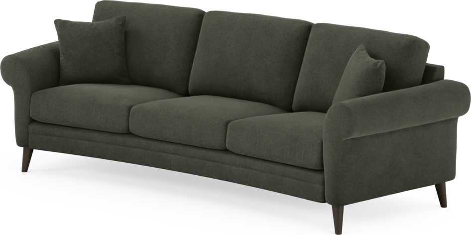 Eden - 3-sits soffa svängd - Grön
