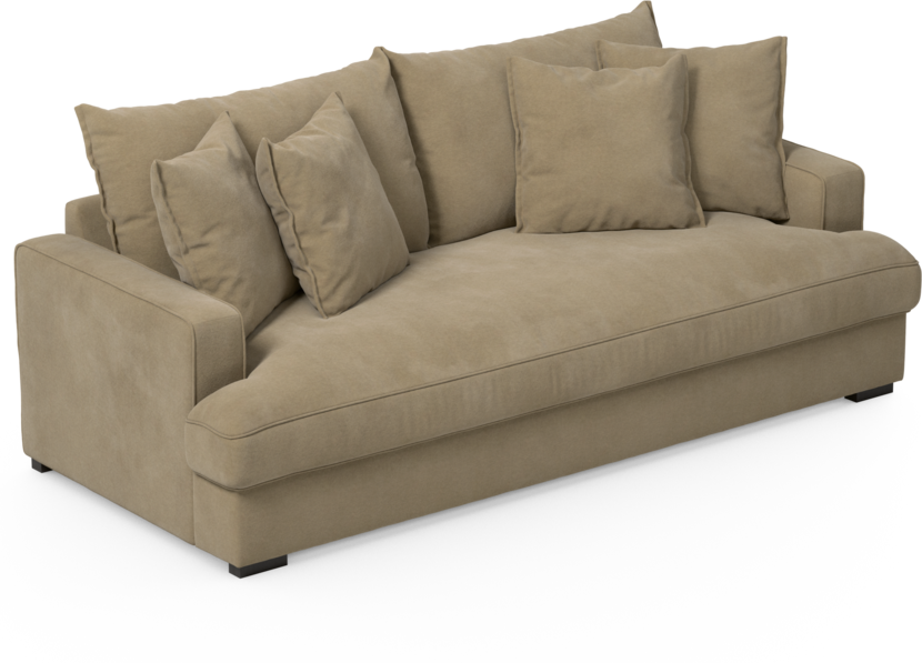 Mila - 3-sits soffa, hel dyna - Beige