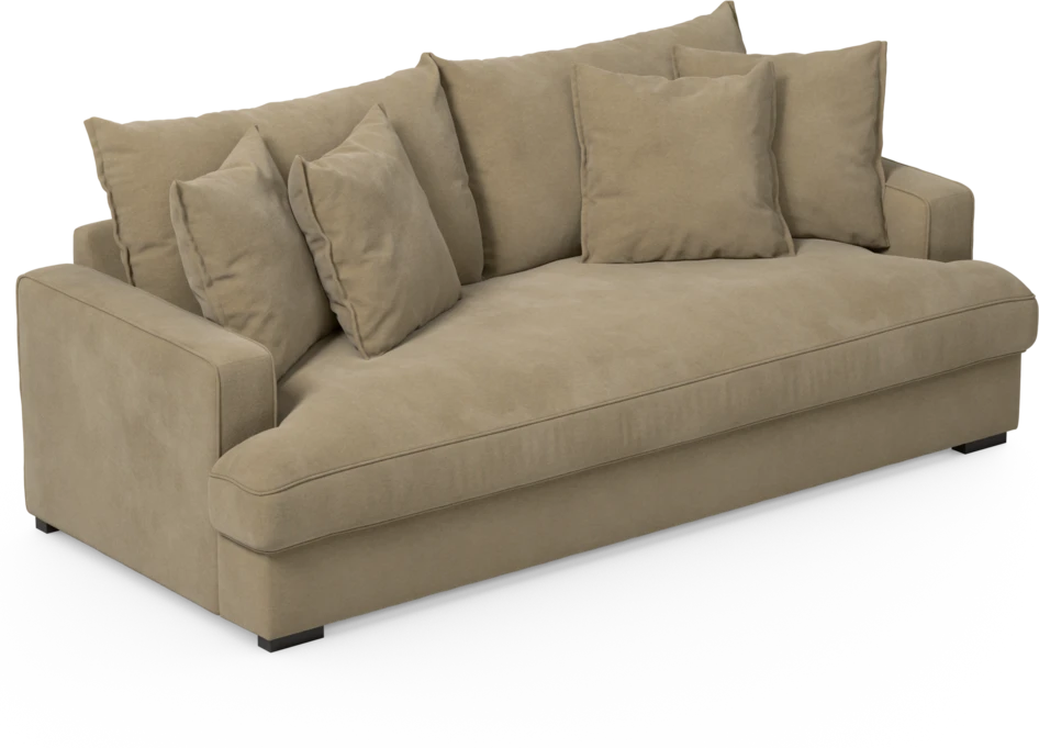 Mila - 3-sits soffa, hel dyna - Beige