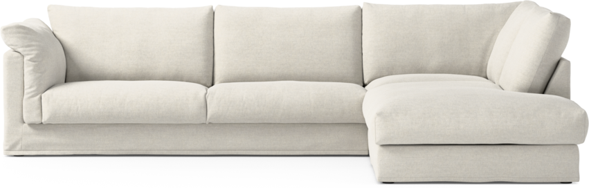 Cherrie Klädsel - Klädsel till 3-sits soffa med divan höger - Vit