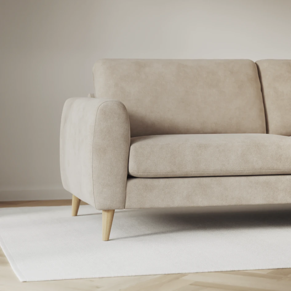 Bridge - 3-sits soffa med schäslong vänster och divan höger - Beige