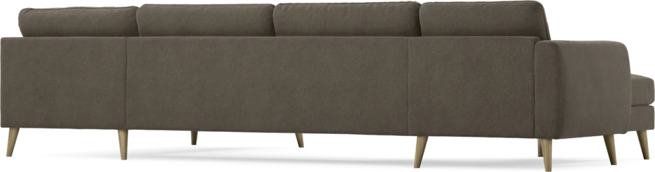 Bridge - 3-sits soffa med schäslong vänster och divan höger - Brun