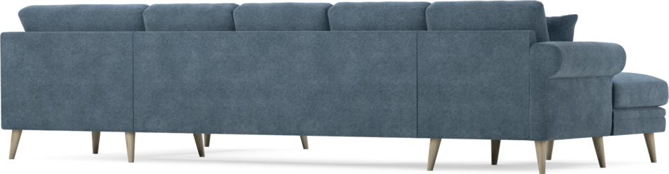 Eden - 3-sits soffa med schäslong vänster och divan höger - Blå
