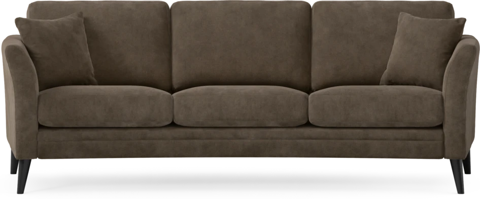 Eden - 3-sits soffa svängd - Brun