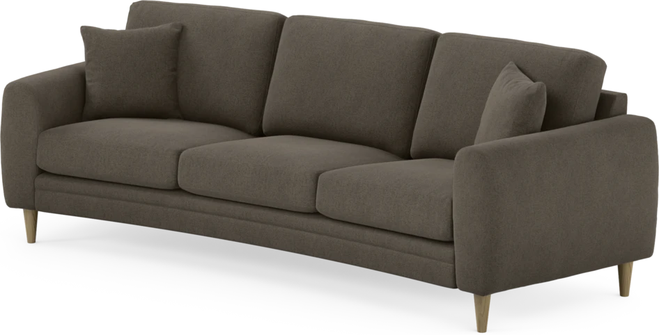 Eden - 3-sits soffa svängd - Brun