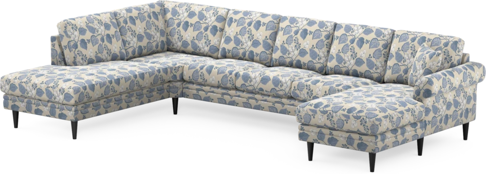 Eden - 3-sits soffa med divan vänster och schäslong höger - Flerfärgad