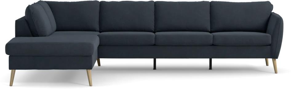County - 3-sits soffa med divan vänster - Blå