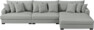 Rossi - 4-sits soffa med schäslong XL höger - Grå