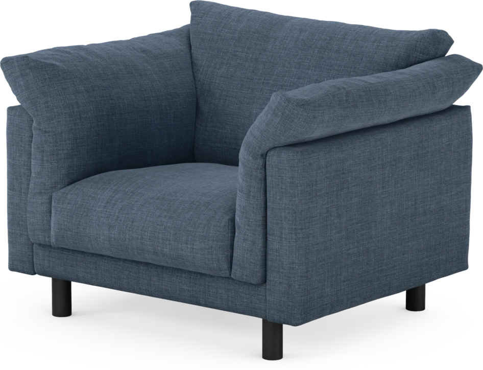 Cherrie - Fåtölj, fast klädsel - Blå