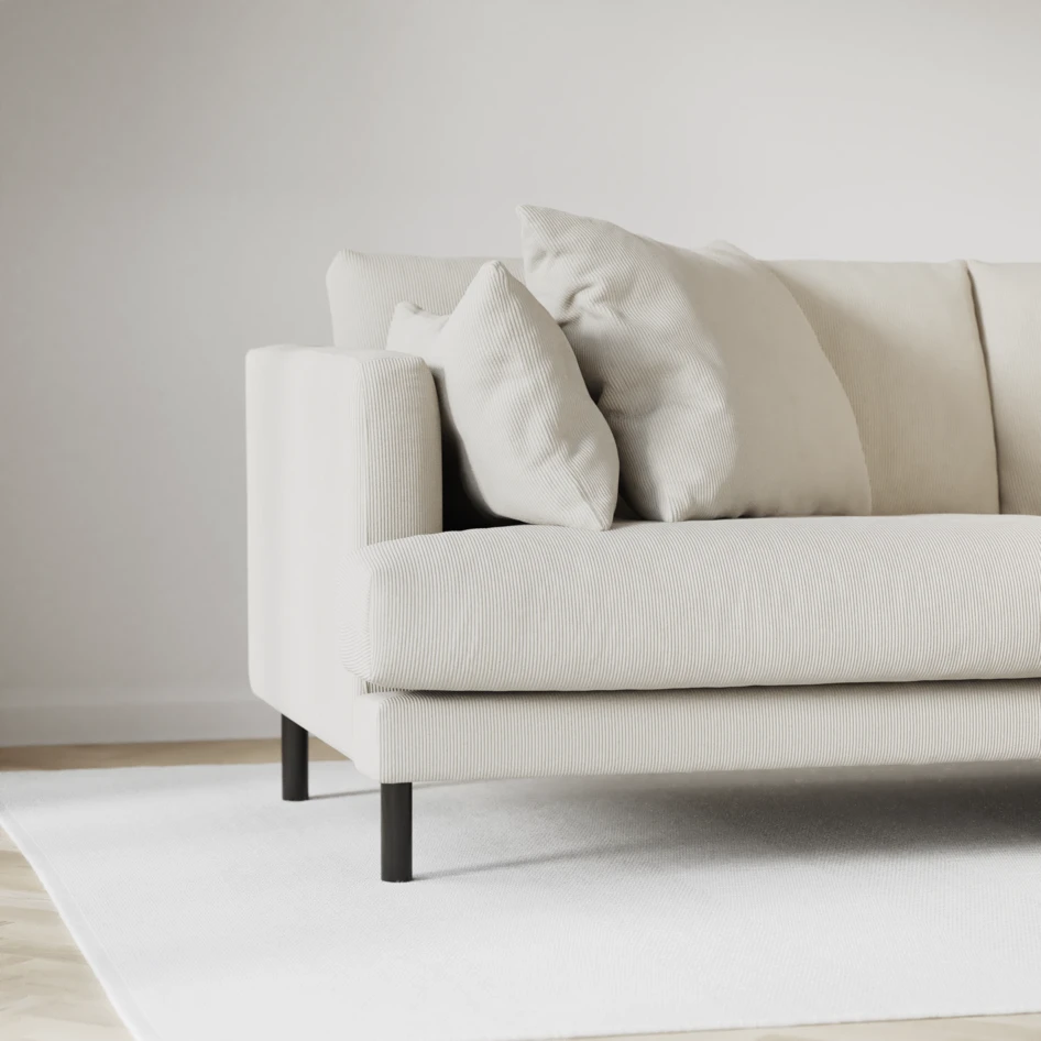 Harper - 3-sits soffa, hel dyna - Vit