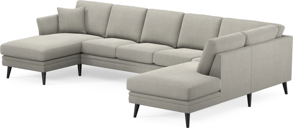 Eden - 3-sits soffa med schäslong vänster och divan höger - Grå