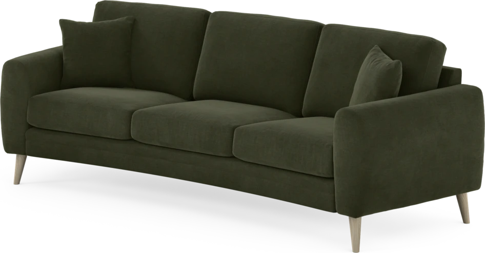 Eden - 3-sits soffa svängd - Grön
