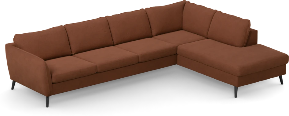 County - 3-sits soffa med divan höger - Orange