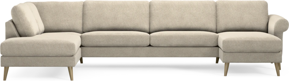 Bridge - 3-sits soffa med divan vänster och schäslong höger - Beige