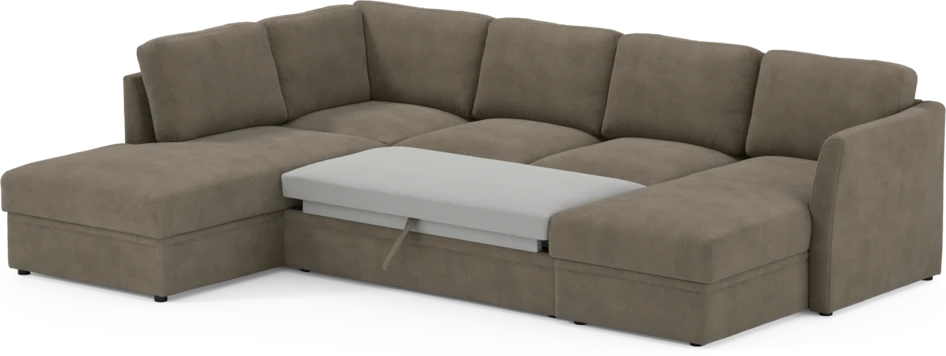 Öland - Bäddsoffa med divan vänster och schäslong höger - Beige