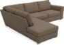 Friday - 2,5-sits soffa med divan vänster - Brun