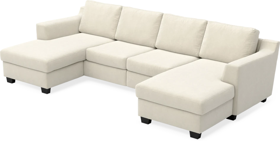 Friday - 2-sits soffa med två schäslonger - Beige