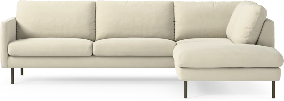 Madison Lux - 3-sits soffa med divan höger - Vit