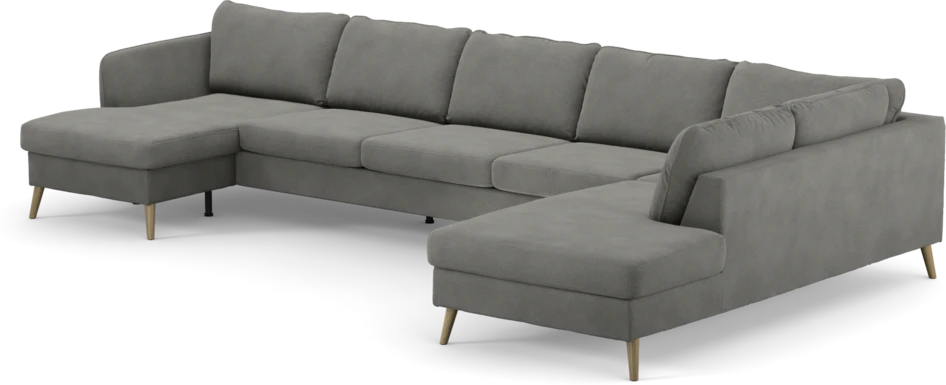 County - 4-sits soffa med schäslong vänster och divan höger - Grå