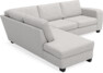 Friday - 2,5-sits soffa med divan vänster - Grå