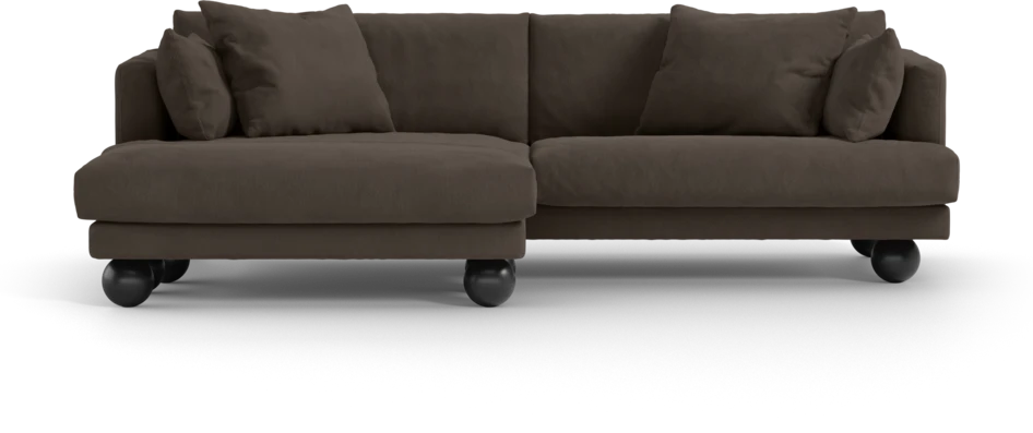 Harper - 4-sits med schäslong XL vänster - Brun