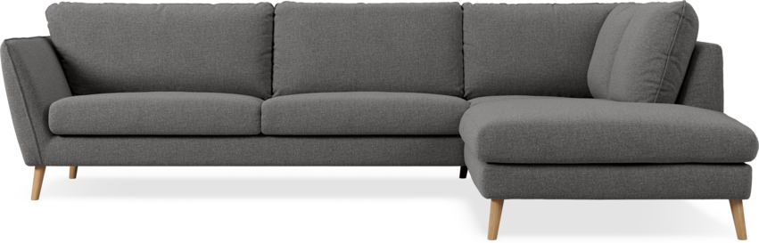 Madison Lux - 3-sits soffa med divan höger - Grå