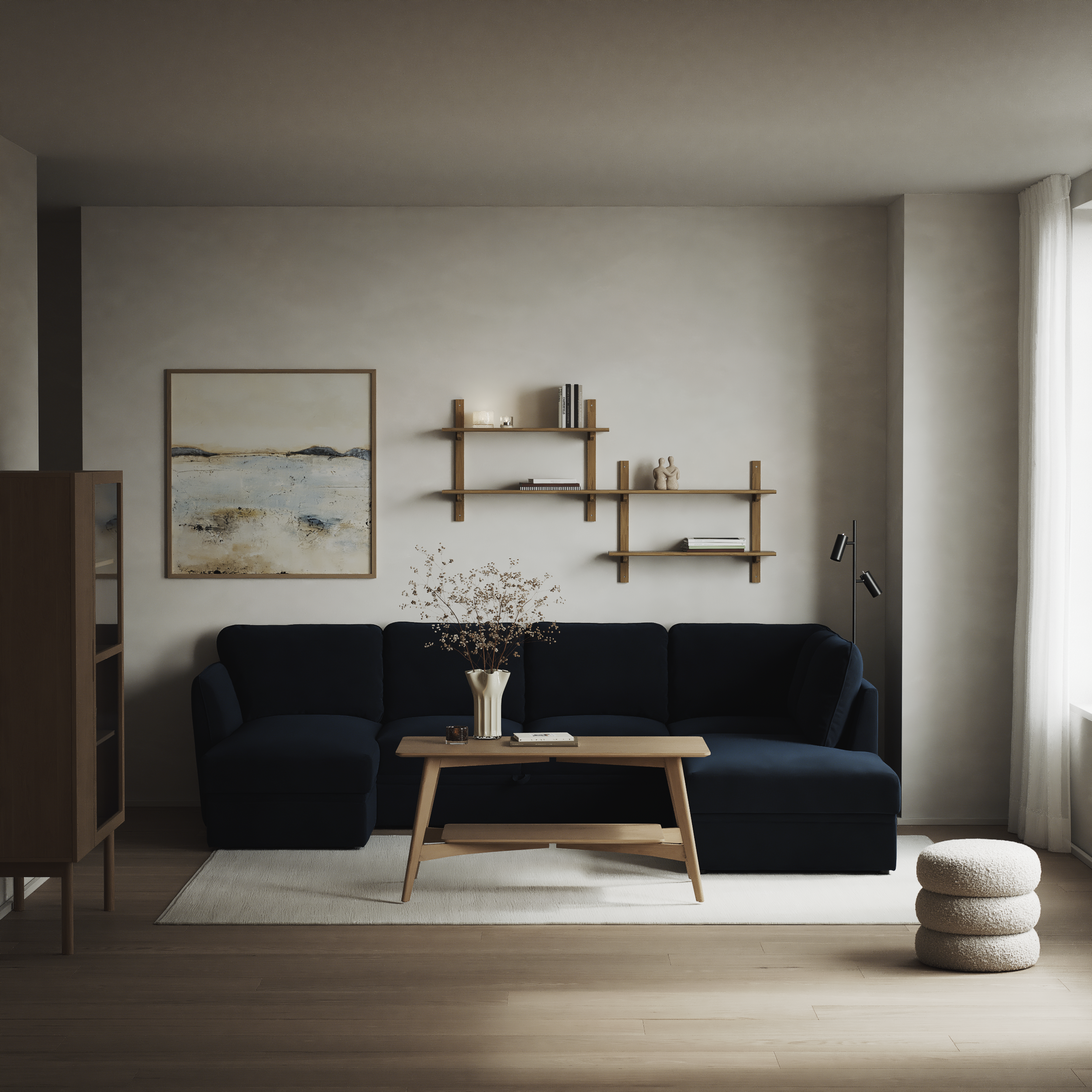 Öland - Bäddsoffa med schäslong vänster och divan höger - inspiration