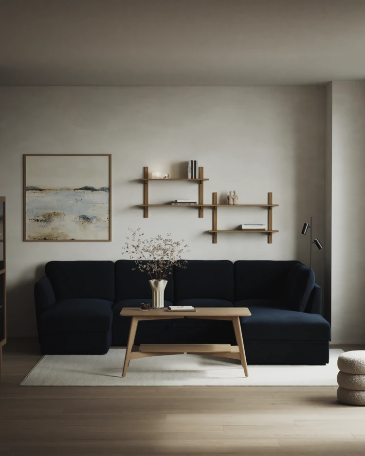 Öland - Bäddsoffa med schäslong vänster och divan höger - inspiration