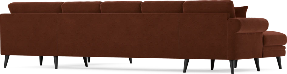 Eden - 3-sits soffa med schäslong vänster och divan höger - Orange