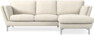 Madison Lux - 2-sits soffa med schäslong höger - Vit