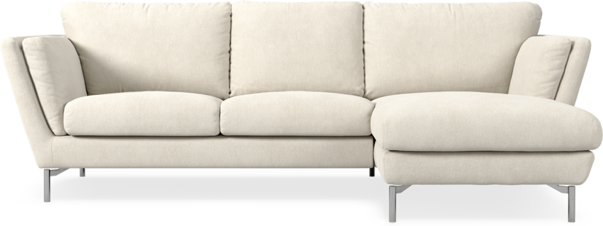 Madison Lux - 2-sits soffa med schäslong höger - Vit