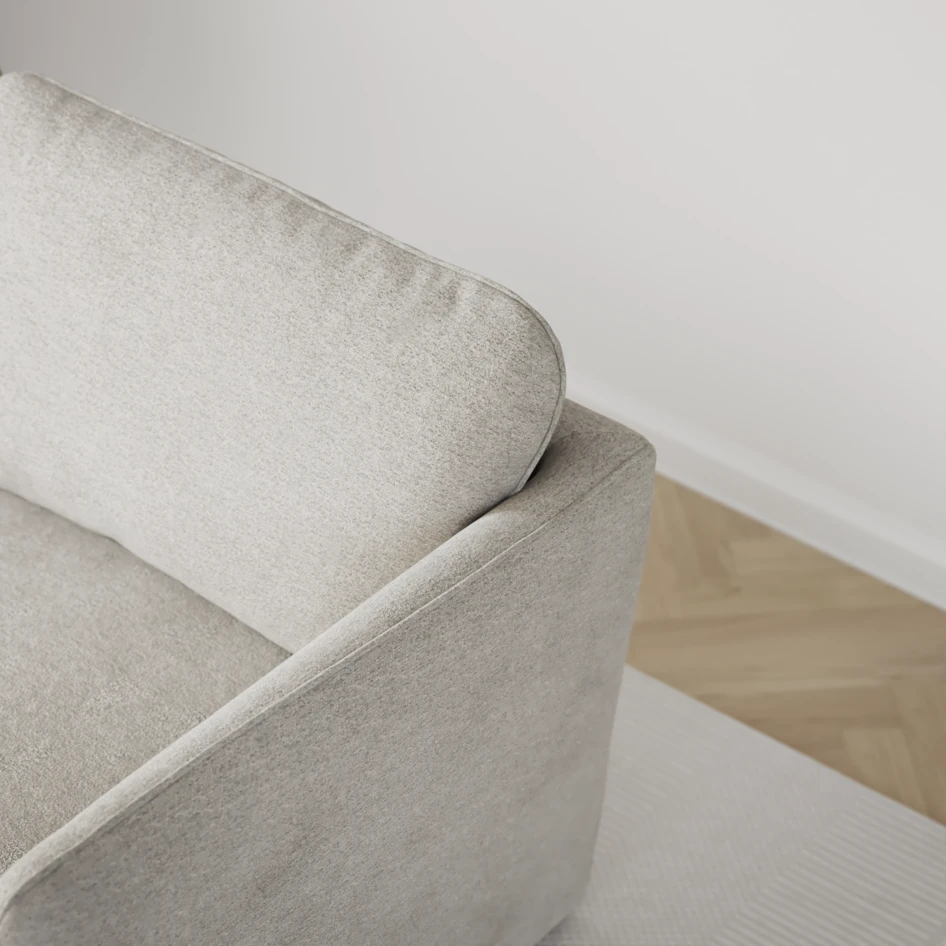 Öland - Bäddsoffa med divan vänster - Grå