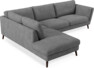 Madison - 3-sits soffa med divan vänster - Vit