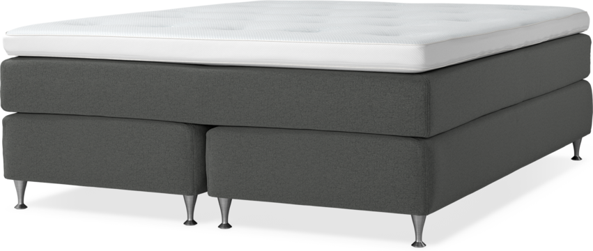 Delux Sense - Kontinentalsäng, dubbelsäng med bäddmadrass - Grå