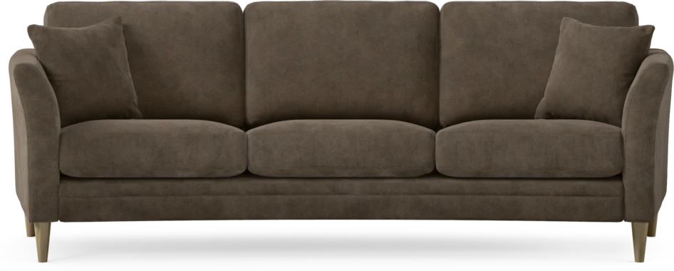 Eden - 3-sits soffa svängd - Brun