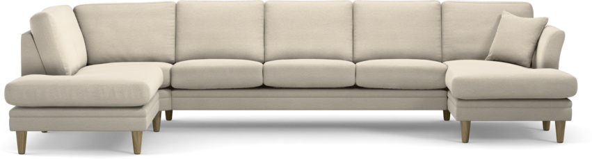 Eden - 3-sits soffa med divan vänster och schäslong höger - Beige