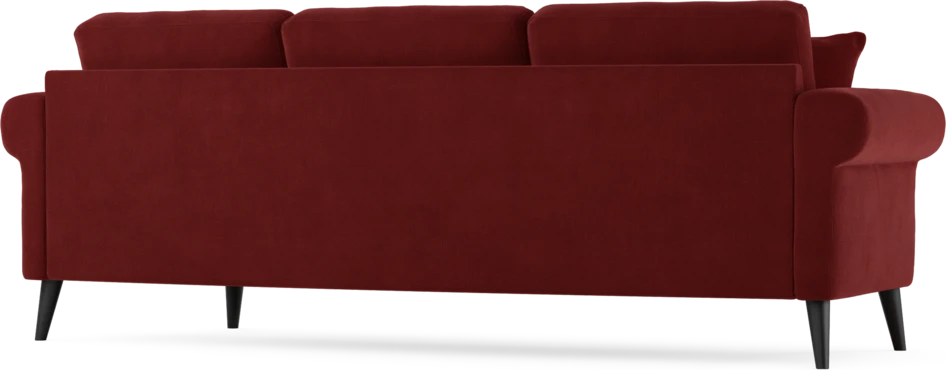 Eden - 3-sits soffa svängd - Röd