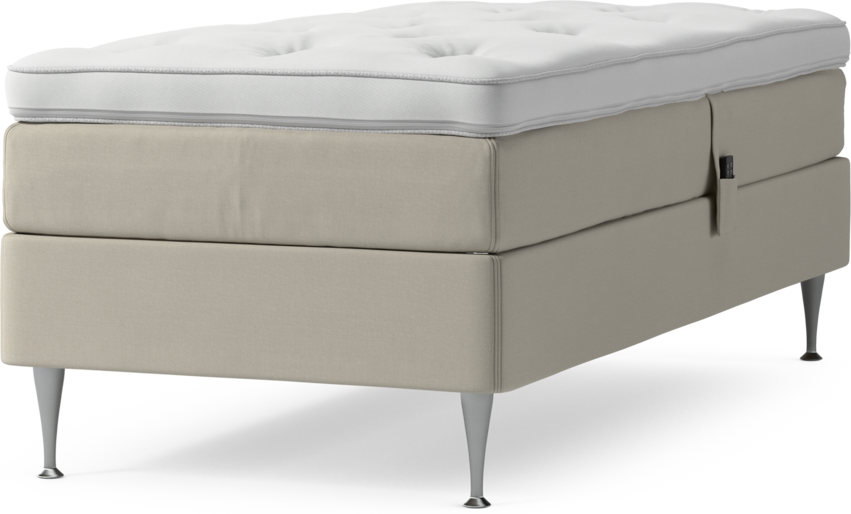 Delux Sense - Ställbar säng, enkelsäng med bäddmadrass och sängben