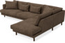 Harper - 3-sits soffa med divan höger - Brun