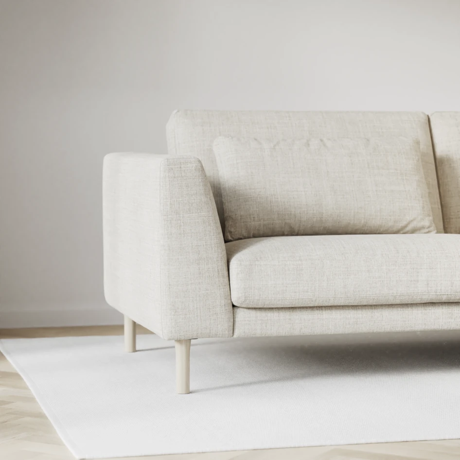 Willow - 3-sits soffa med divan höger, fast klädsel - Beige