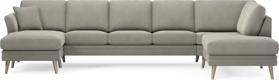 Eden - 3-sits soffa med schäslong vänster och divan höger - Grå