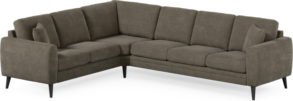 Eden - Hörnsoffa, 2+3-sits - Brun