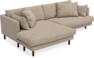 Harper - 4-sits med schäslong XL vänster - Brun