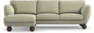 Madison Lux - 2-sits soffa med schäslong vänster - Grön
