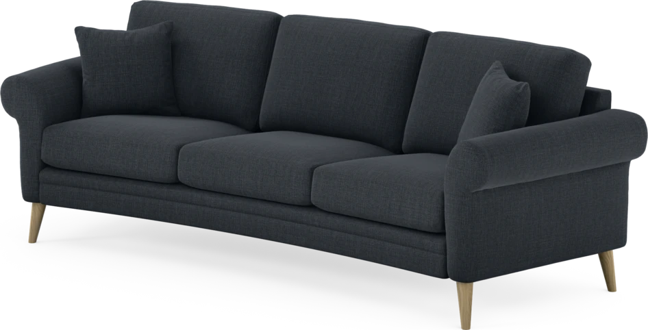 Eden - 3-sits soffa svängd - Blå
